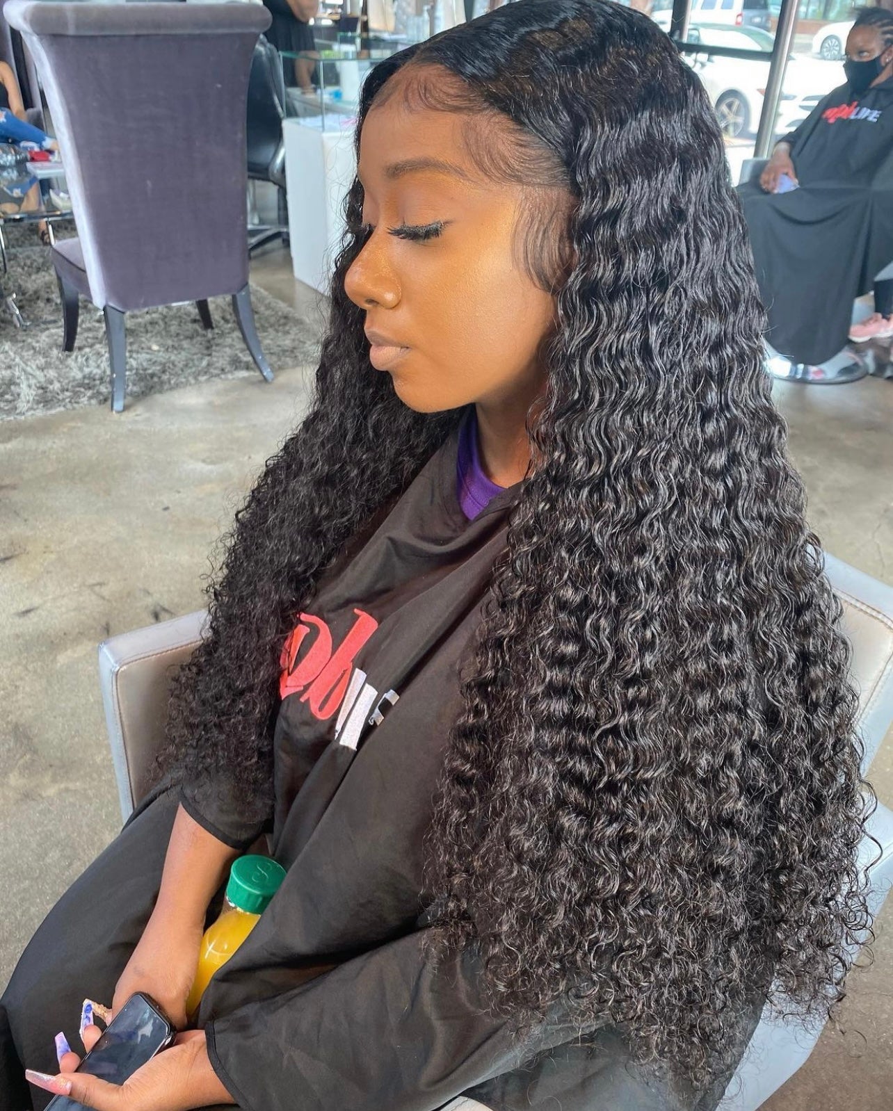 13X6 Transparent Deep Curly Frontal Wig 18”-28” (Same Day)