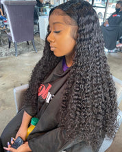13X6 Transparent Deep Curly Frontal Wig 18”-28” (Same Day)