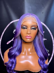 5X5 Purple Closure Wig 18”