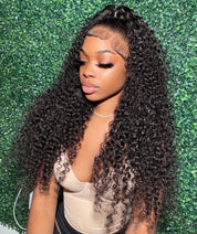 13X4 Transparent Deep Curly Frontal Wig 14”-38” (Same Day)