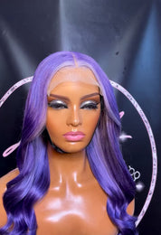 5X5 Purple Closure Wig 18”