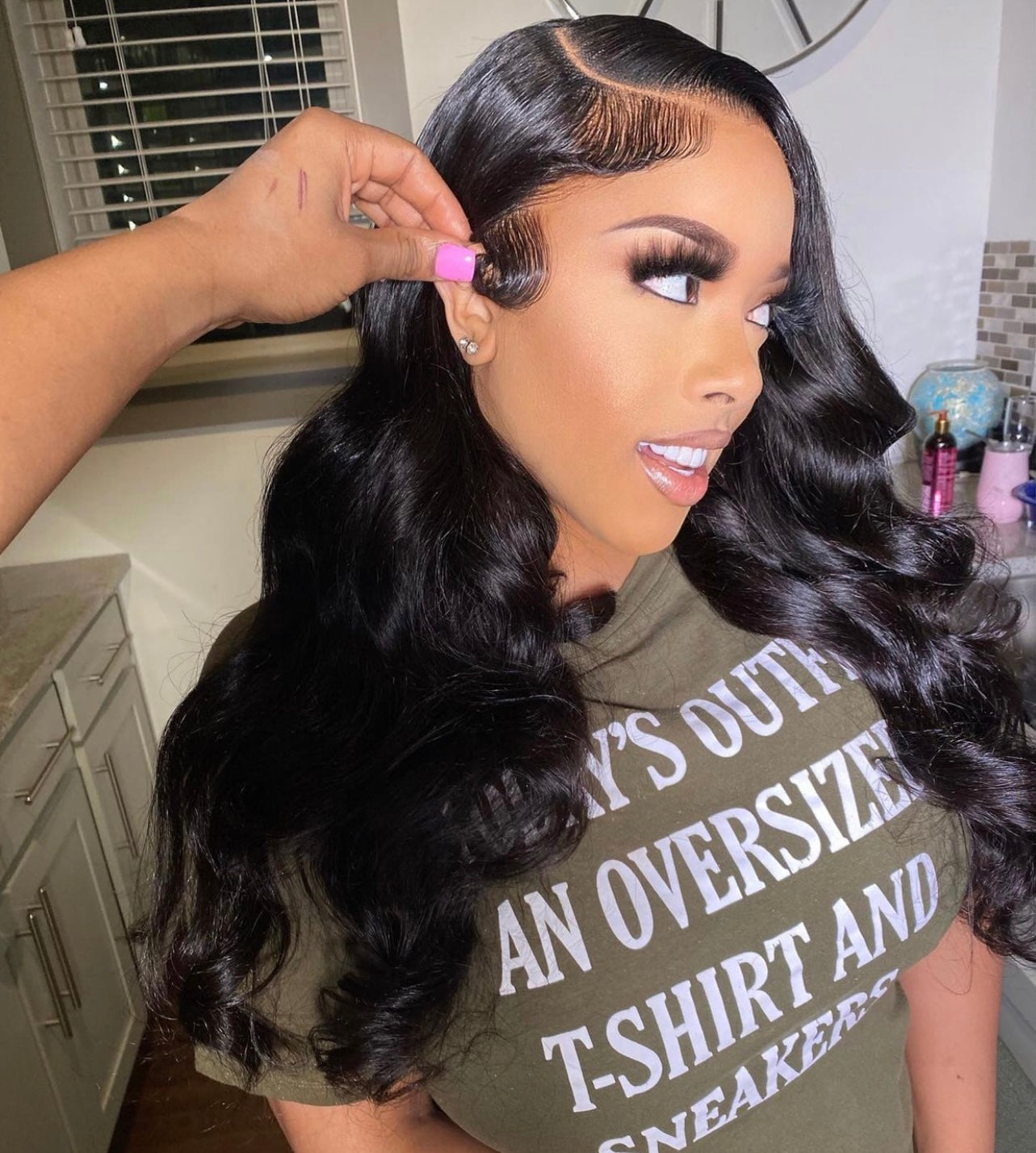 13X6 Transparent Body Wave Frontal Wig 16”-20” ~M/L Cap (Same Day)