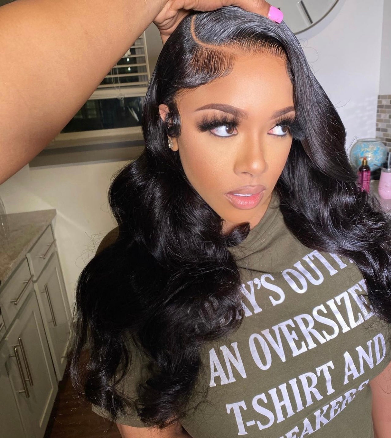 13X6 Transparent Body Wave Frontal Wig 16”-20” ~M/L Cap (Same Day)
