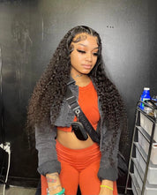 13X6 Transparent Deep Wavy Frontal Wig 18”-34” (Same Day)