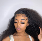 13X4 Transparent Kinky Curly Frontal Wig 28”-32” (Same Day)