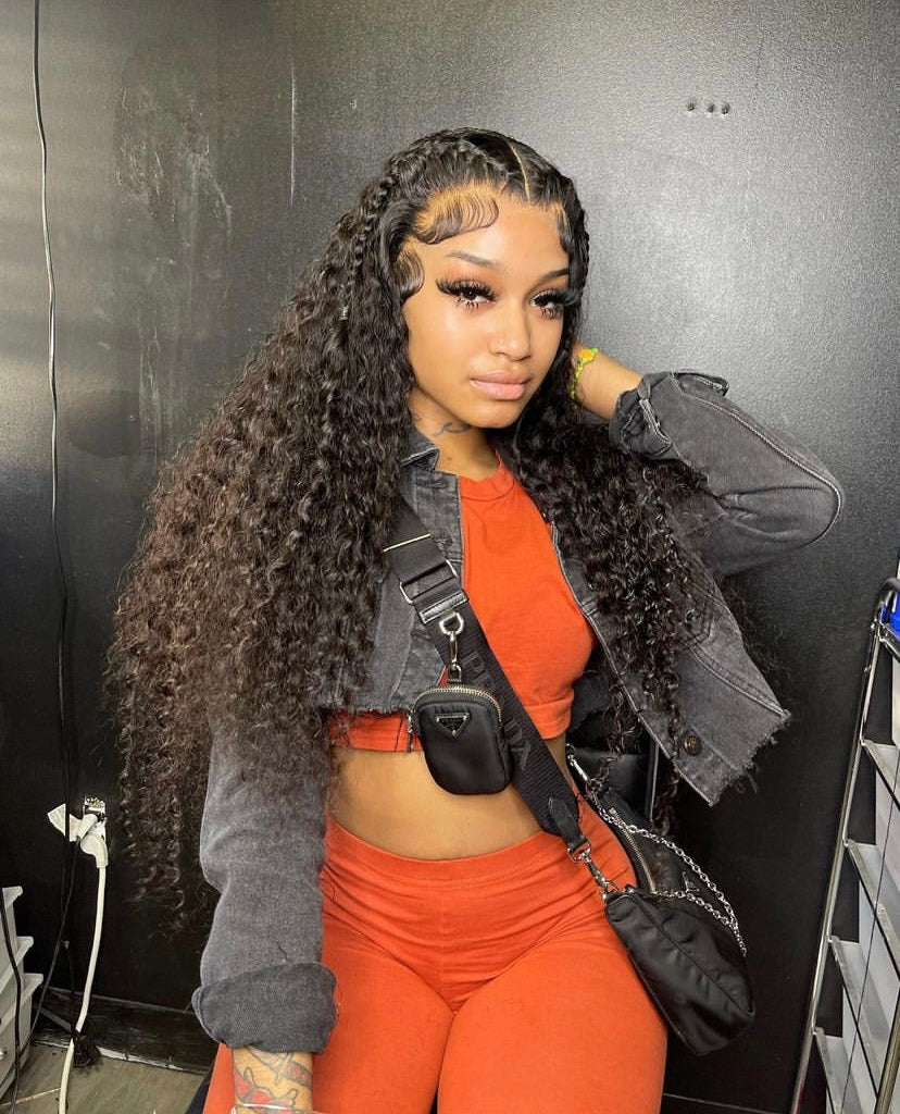 13X6 Transparent Deep Wavy Frontal Wig 18”-34” (Same Day)