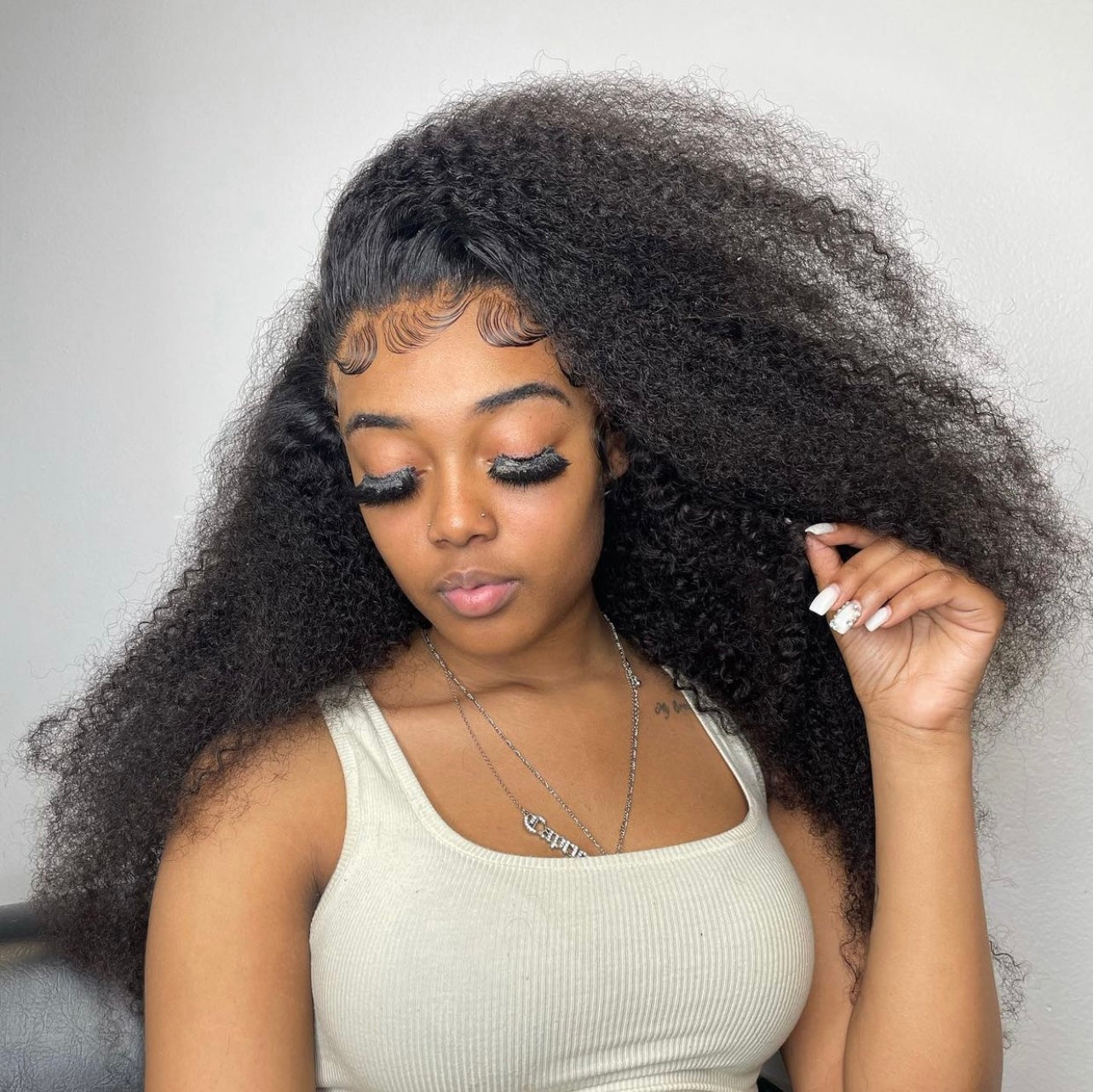 13X4 Transparent Kinky Curly Frontal Wig 28”-32” (Same Day)