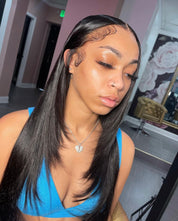 13X4 Transparent Straight Frontal Wig 34” (Same Day)