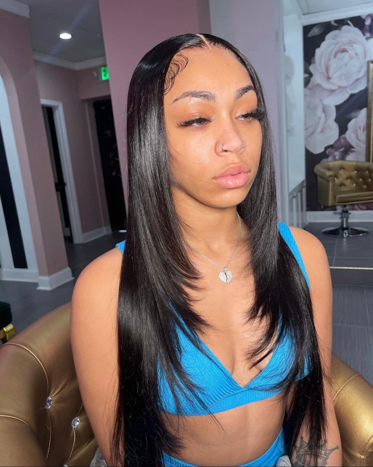 13X4 Transparent Straight Frontal Wig 34” (Same Day)