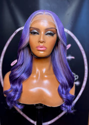 5X5 Purple Closure Wig 18”